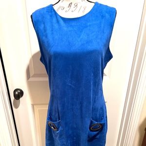 Ethereal Blue Suede Dress Size Large